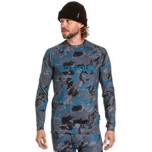Camiseta térmica hombre Meatfly Avery azul-gris camo