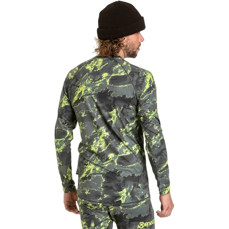 Camiseta térmica hombre Meatfly Avery camo azul-verde