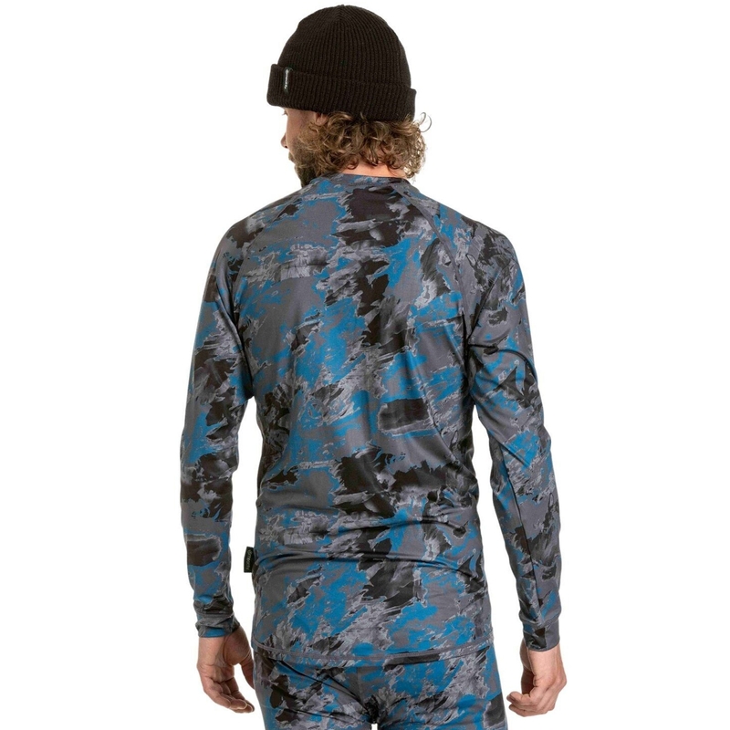 Camiseta térmica hombre Meatfly Avery azul-gris camo