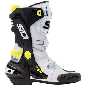 Botas de moto SiDi Rex blanco-negro-amarillo
