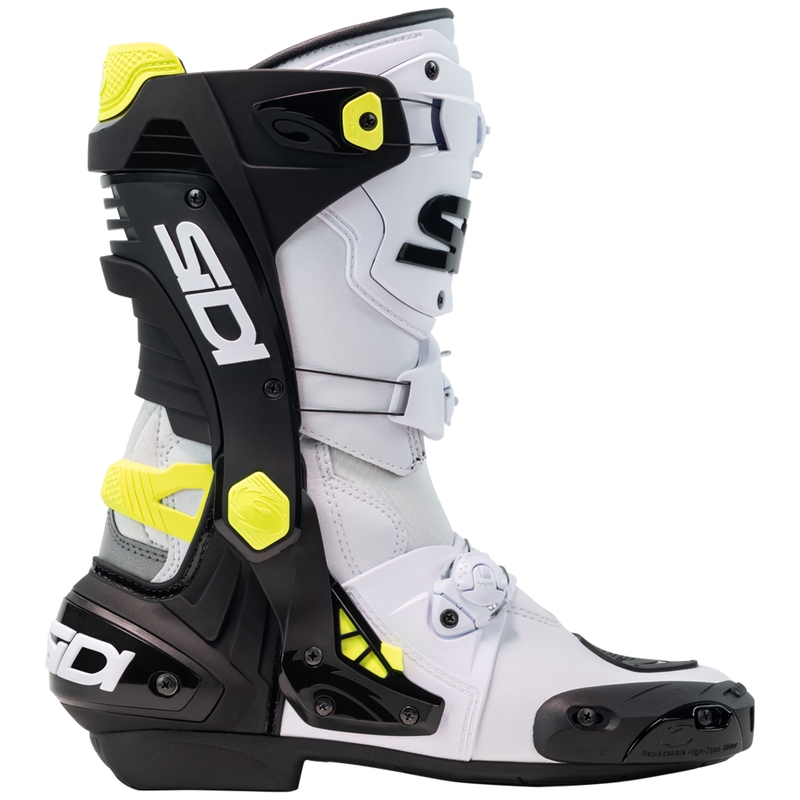 Botas de moto SiDi Rex blanco-negro-amarillo