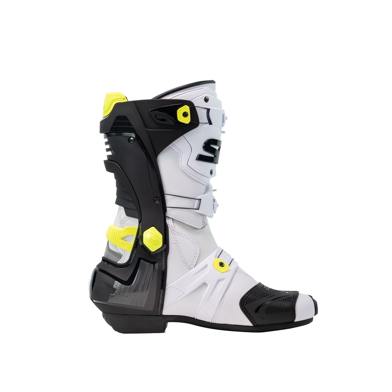Botas de moto SiDi Rex blanco-negro-amarillo