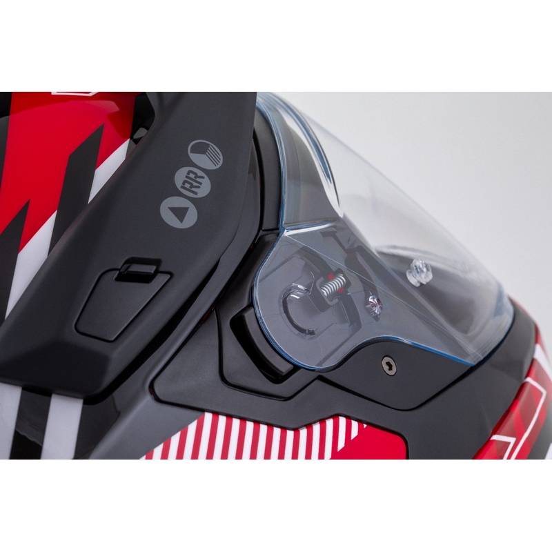 Casco enduro Cassida Road Runner TechniX rojo-negro-blanco-gris