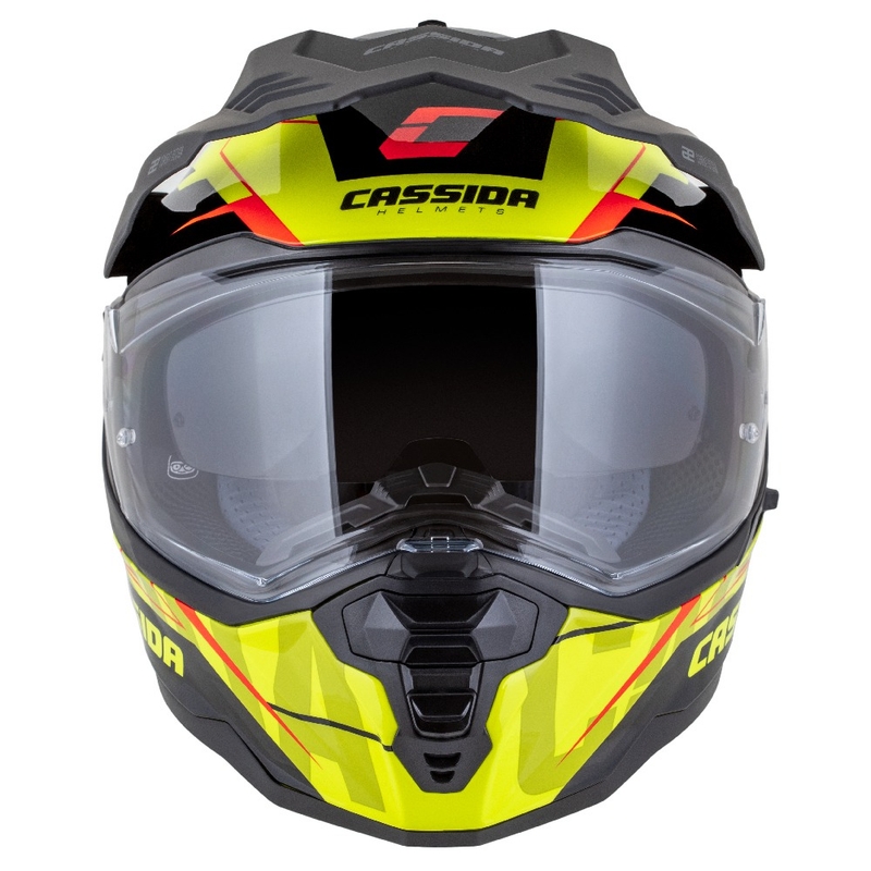 Casco enduro Cassida Road Runner TechniX fluo amarillo-negro-naranja-gris