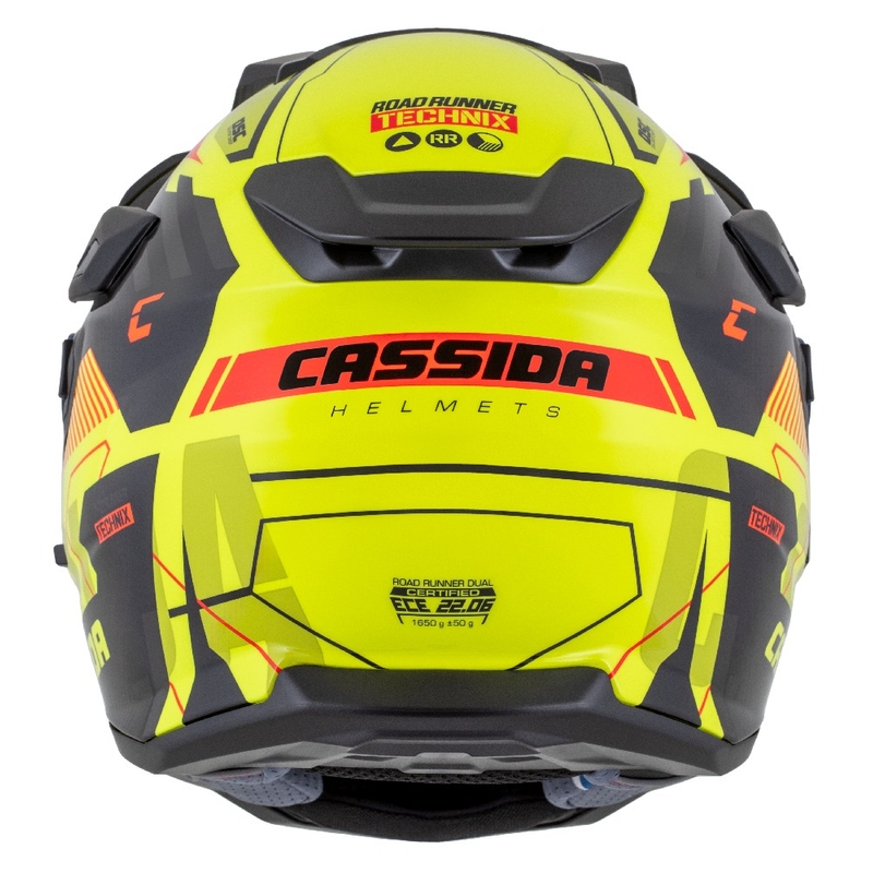 Casco enduro Cassida Road Runner TechniX fluo amarillo-negro-naranja-gris