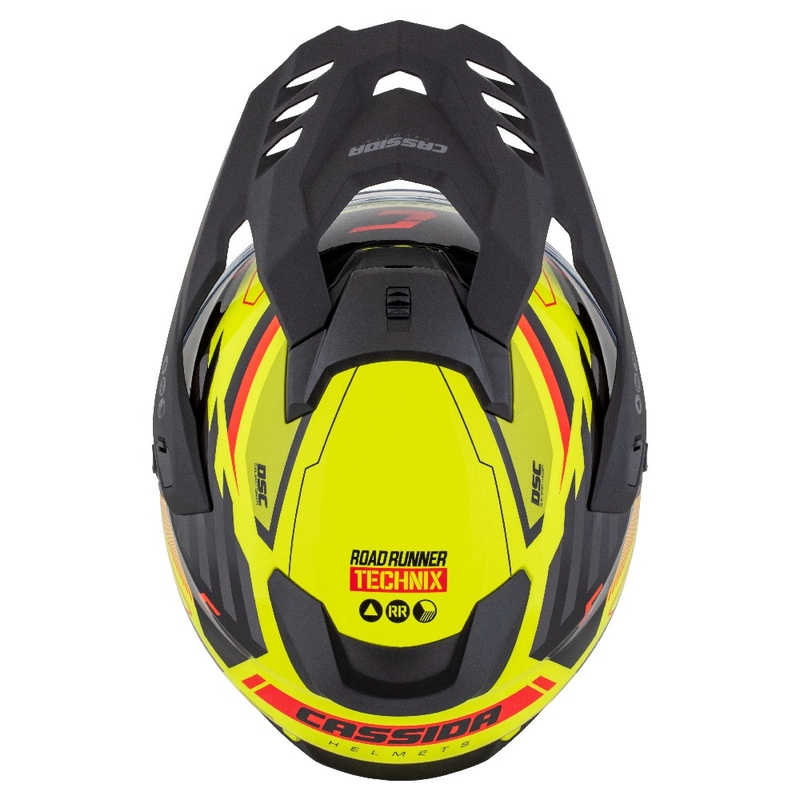 Casco enduro Cassida Road Runner TechniX fluo amarillo-negro-naranja-gris