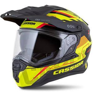 Casco enduro Cassida Road Runner TechniX fluo amarillo-negro-naranja-gris