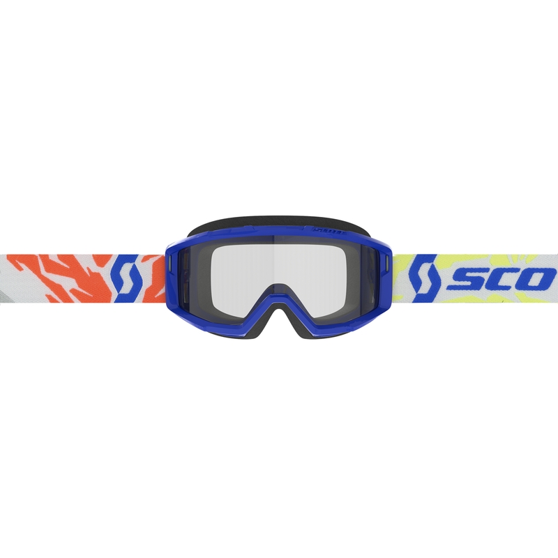 Gafas de motocross para niños SCOTT Primal Youth azul con plexiglás transparente