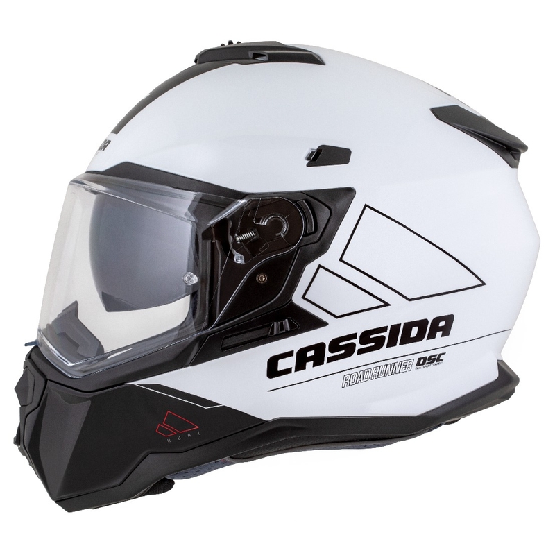 Casco enduro Cassida Road Runner Dual blanco-negro