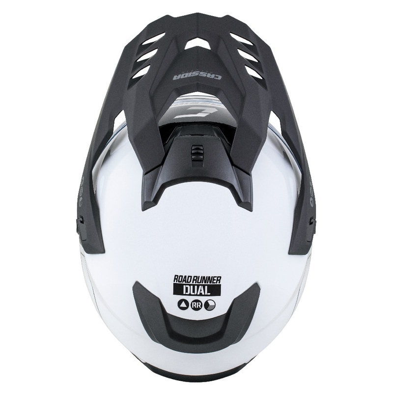 Casco enduro Cassida Road Runner Dual blanco-negro