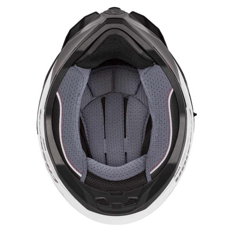 Casco enduro Cassida Road Runner Dual blanco-negro