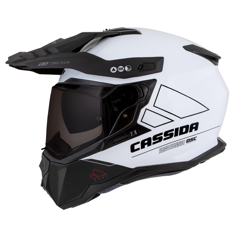 Casco enduro Cassida Road Runner Dual blanco-negro