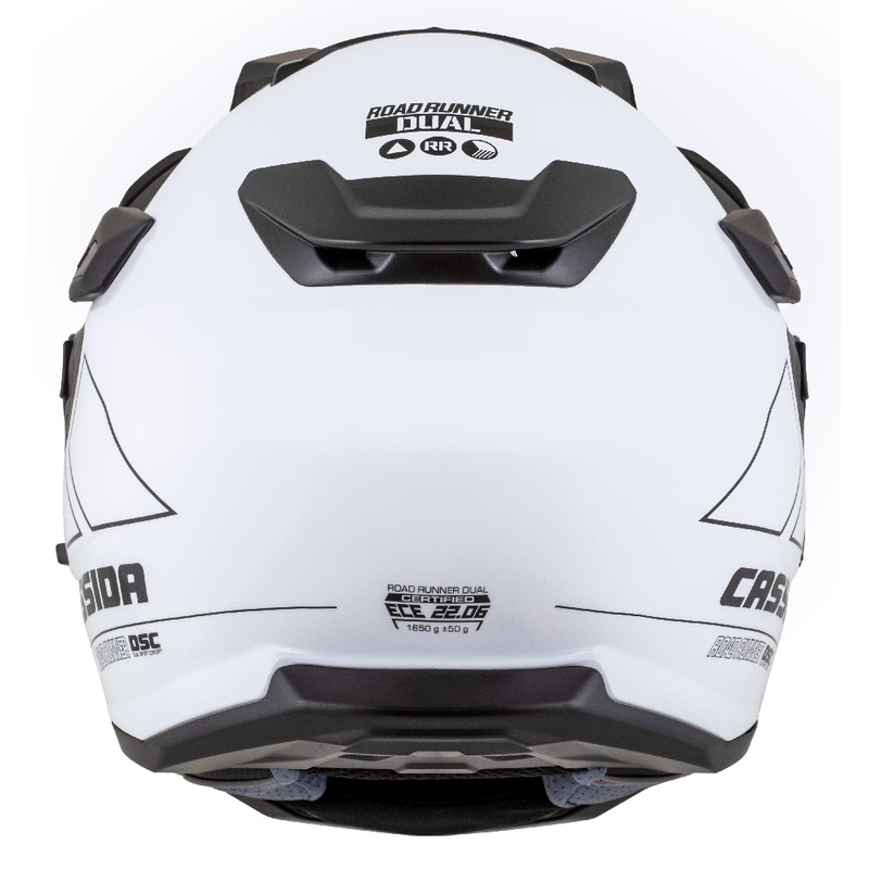 Casco enduro Cassida Road Runner Dual blanco-negro