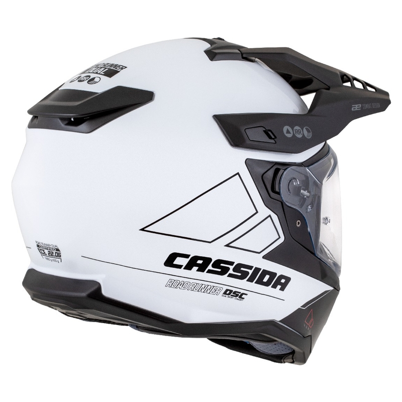 Casco enduro Cassida Road Runner Dual blanco-negro