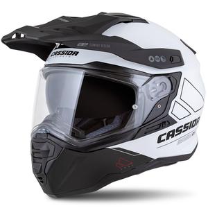 Casco enduro Cassida Road Runner Dual blanco-negro