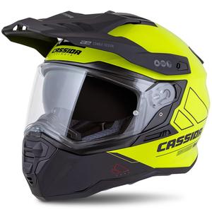 Casco enduro Cassida Road Runner Dual fluo amarillo-negro