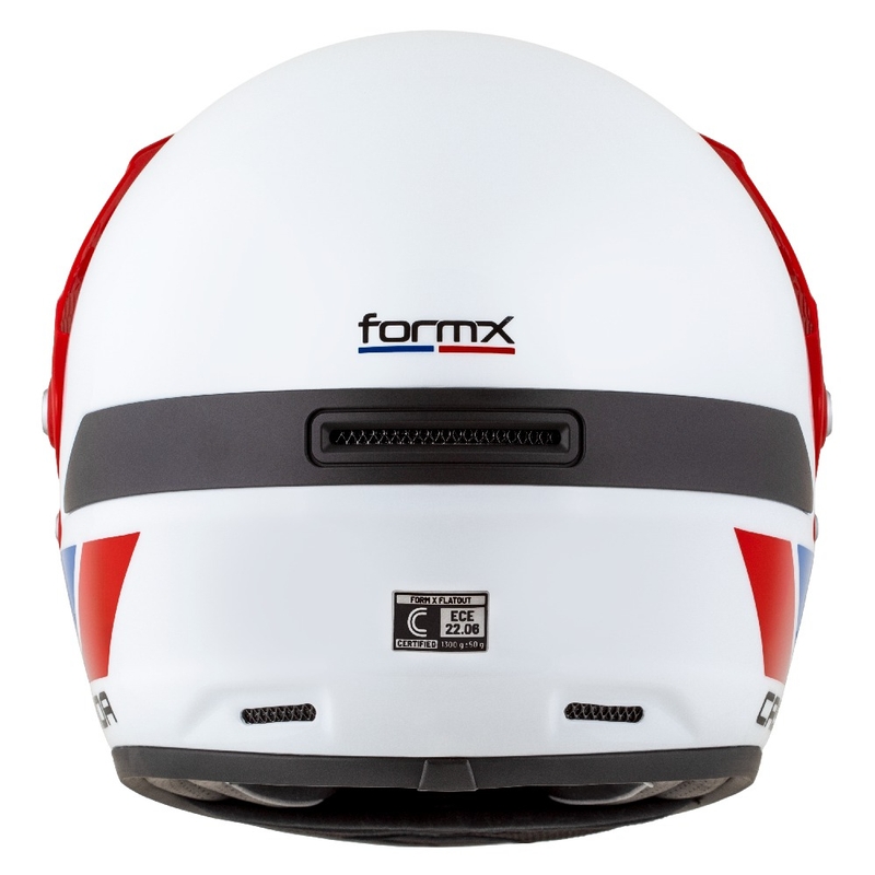 Casco enduro Cassida FormX FlatOut blanco-azul-rojo