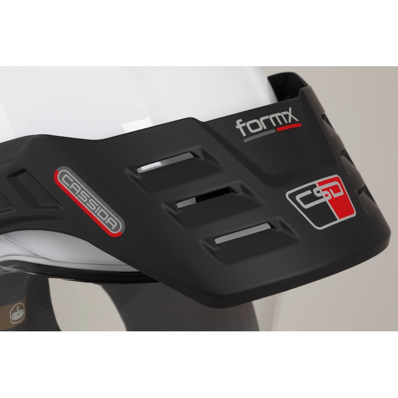 Casco enduro Cassida FormX FlatOut blanco-negro-rojo