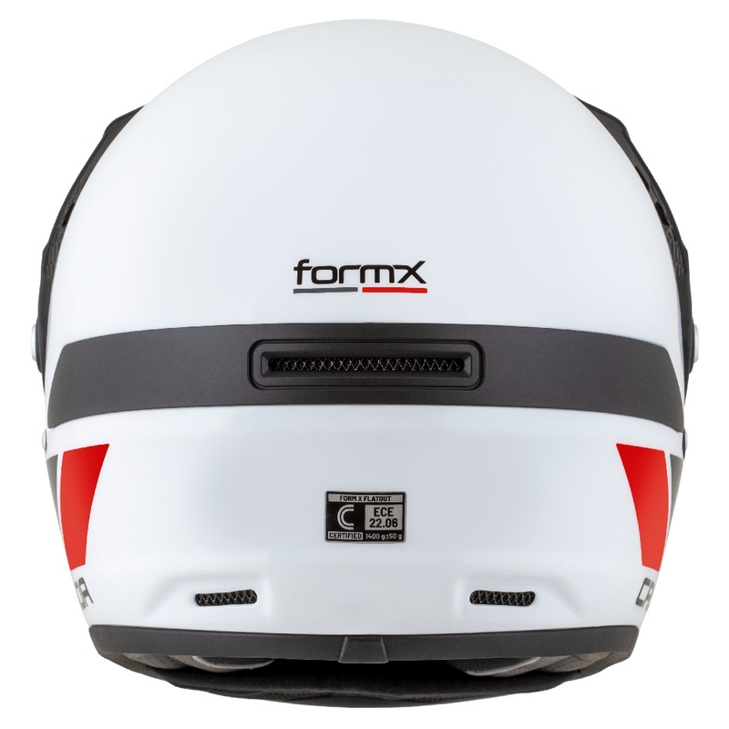 Casco enduro Cassida FormX FlatOut blanco-negro-rojo
