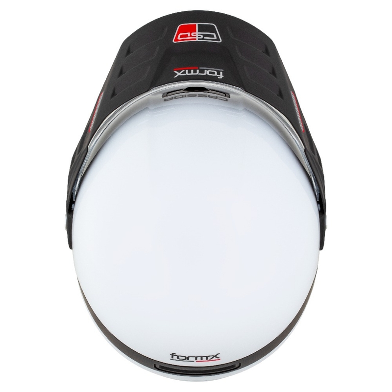 Casco enduro Cassida FormX FlatOut blanco-negro-rojo