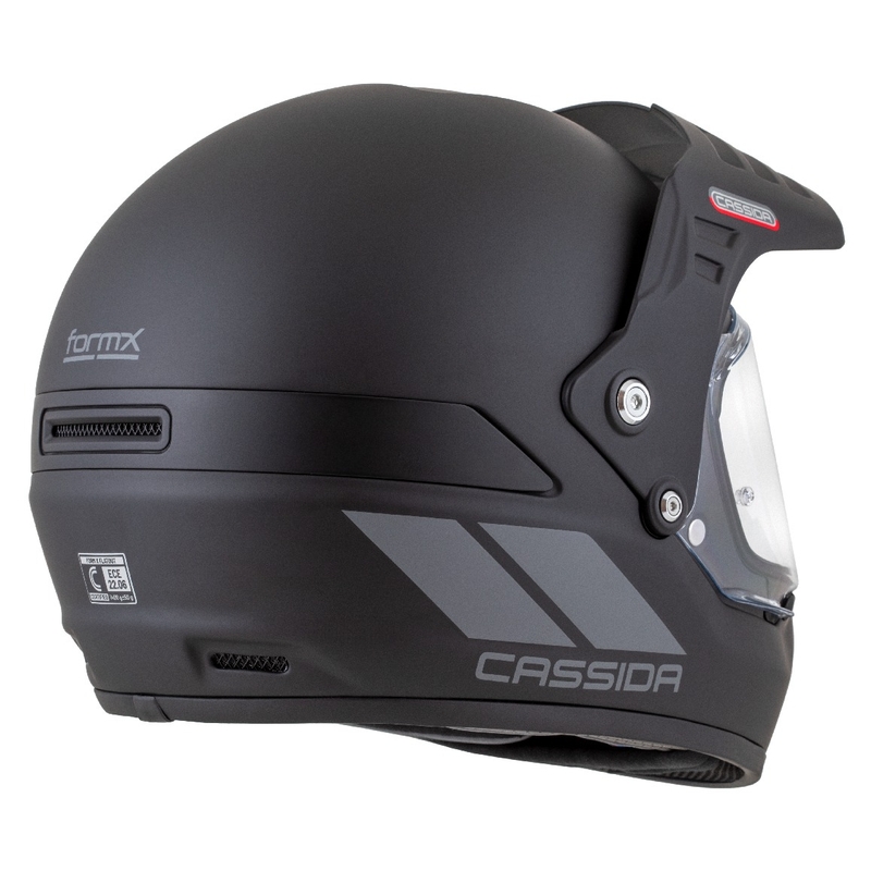 Casco enduro Cassida FormX FlatOut negro mate-gris oscuro