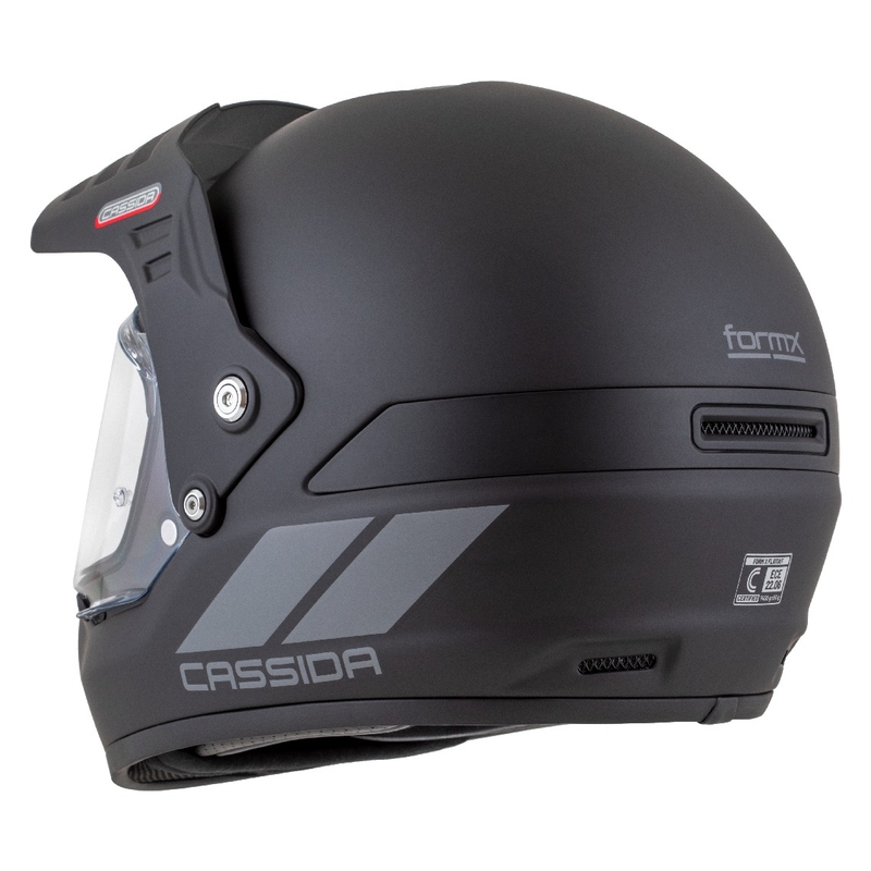 Casco enduro Cassida FormX FlatOut negro mate-gris oscuro