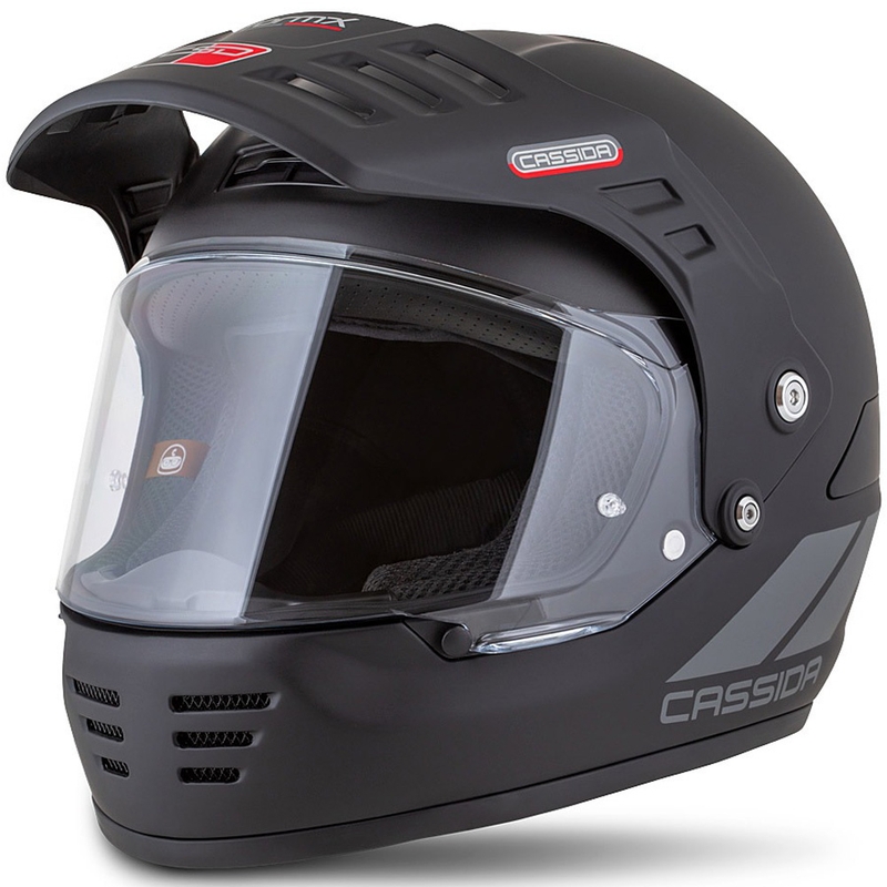 Casco enduro Cassida FormX FlatOut negro mate-gris oscuro