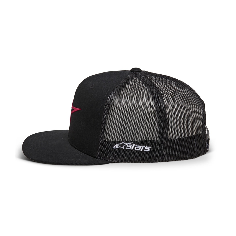 Gorra de camionero Alpinestars 3D Ageless negra y roja