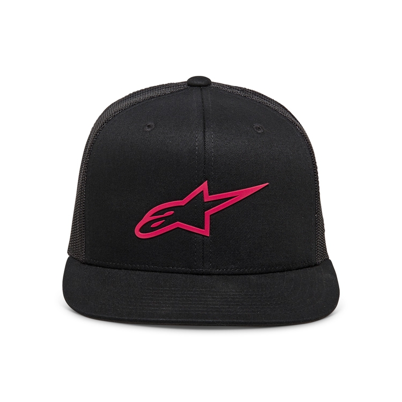 Gorra de camionero Alpinestars 3D Ageless negra y roja
