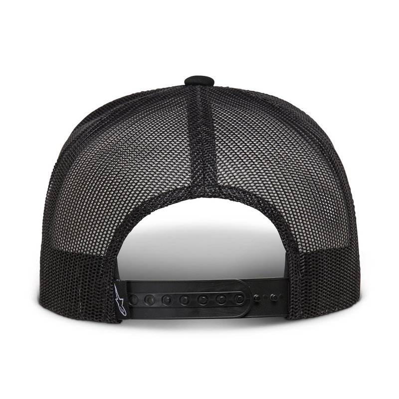 Gorra de camionero Alpinestars 3D Ageless negra y roja