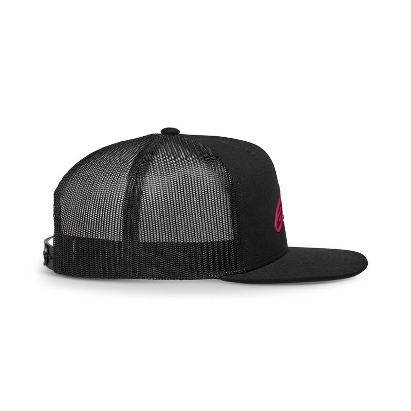 Gorra de camionero Alpinestars 3D Ageless negra y roja
