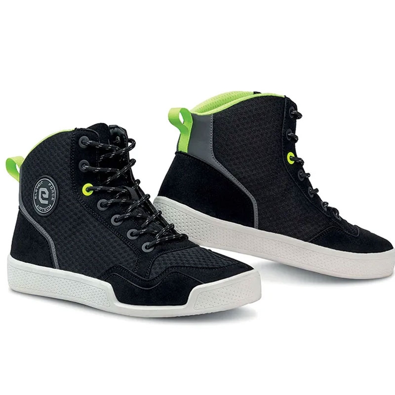 Botas de moto Eleveit Force Airtech negro-amarillo fluo