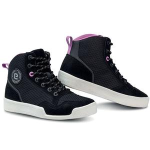 Botas de moto mujer Eleveit Force Airtech Lady negro-rosa