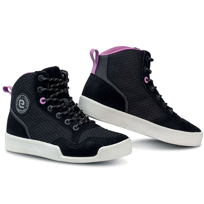 Botas de moto mujer Eleveit Force Airtech Lady negro-rosa