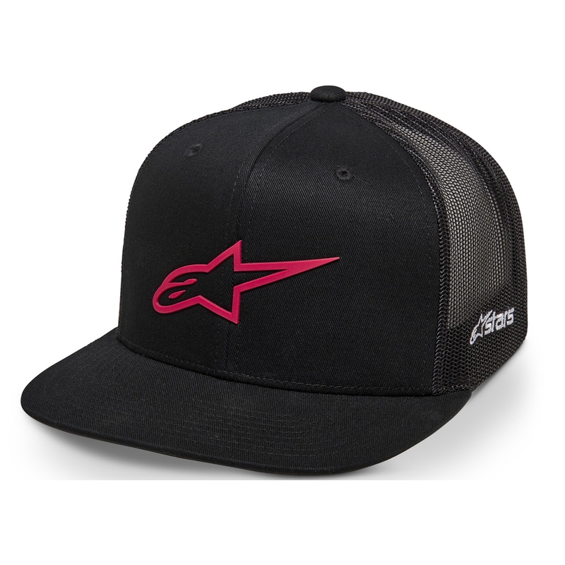 Gorra de camionero Alpinestars 3D Ageless negra y roja