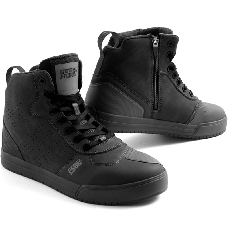 Botas de moto de cuero Rebelhorn Spike negras