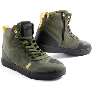 Botas de moto de piel Rebelhorn Spike verde