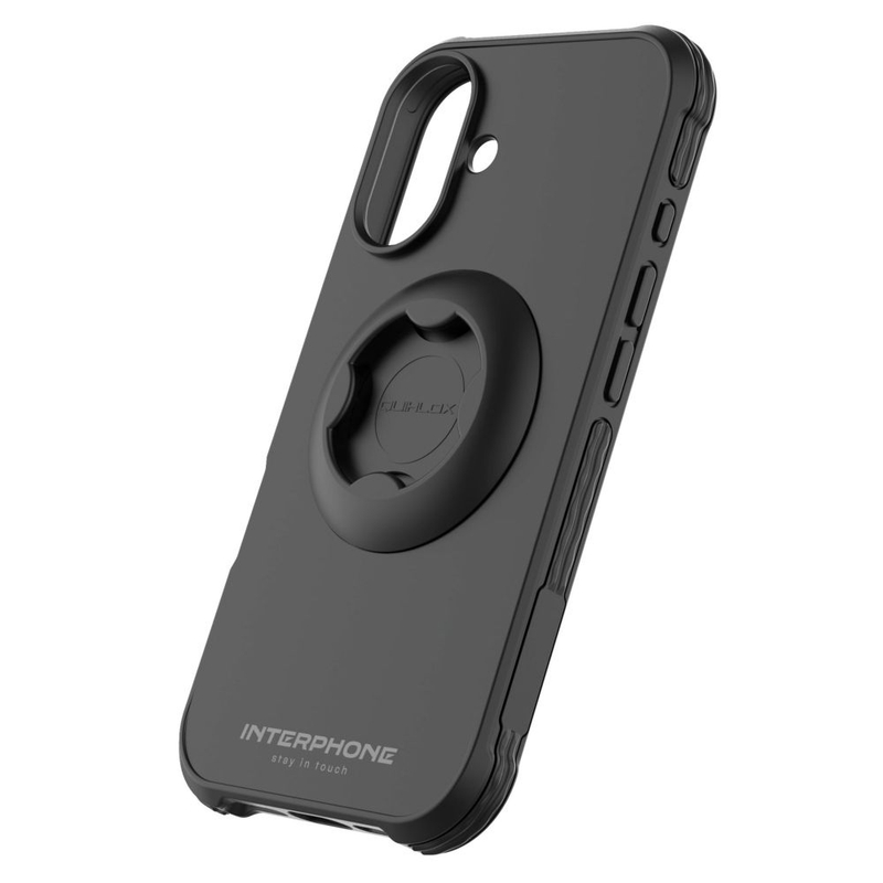 Funda protectora Interphone QUIKLOX Tetraforce para Apple iPhone 16 negra
