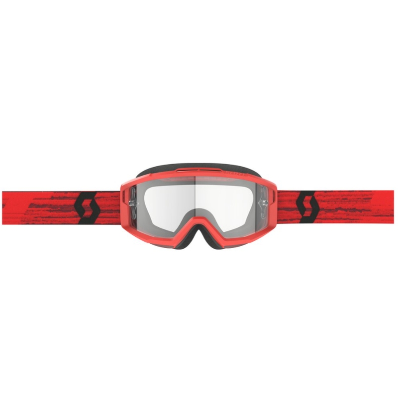 Gafas de motocross SCOTT Split OTG rojo con plexiglás transparente