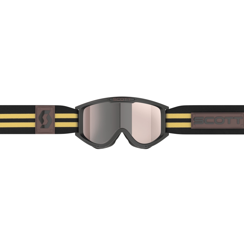 Gafas de motocross SCOTT 89X Era negro-beige con plexiglás plateado