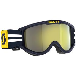 Gafas de motocross SCOTT 89X Era azul-blanco con plexiglás cromado amarillo