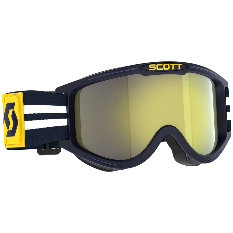 Gafas de motocross SCOTT 89X Era azul-blanco con plexiglás cromado amarillo liquidación