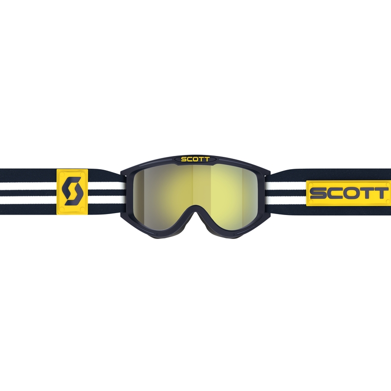 Gafas de motocross SCOTT 89X Era azul-blanco con plexiglás cromado amarillo liquidación