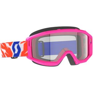 Gafas de motocross para niños SCOTT Primal Youth rosa con plexiglás transparente