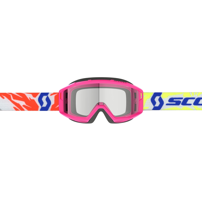Gafas de motocross para niños SCOTT Primal Youth rosa con plexiglás transparente