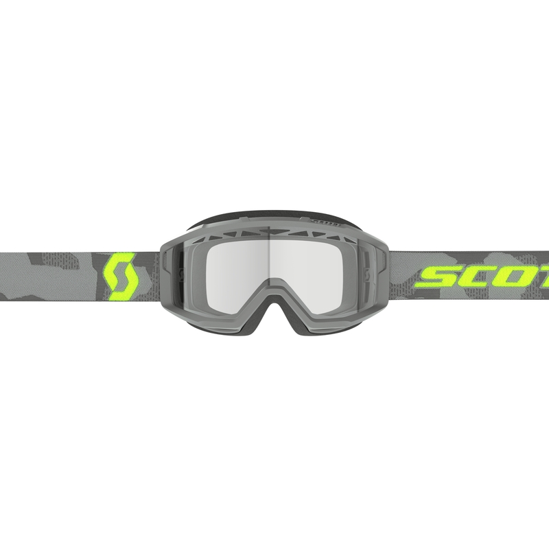 Gafas de motocross SCOTT Primal Enduro gris-amarillo fluo con plexiglás transparente