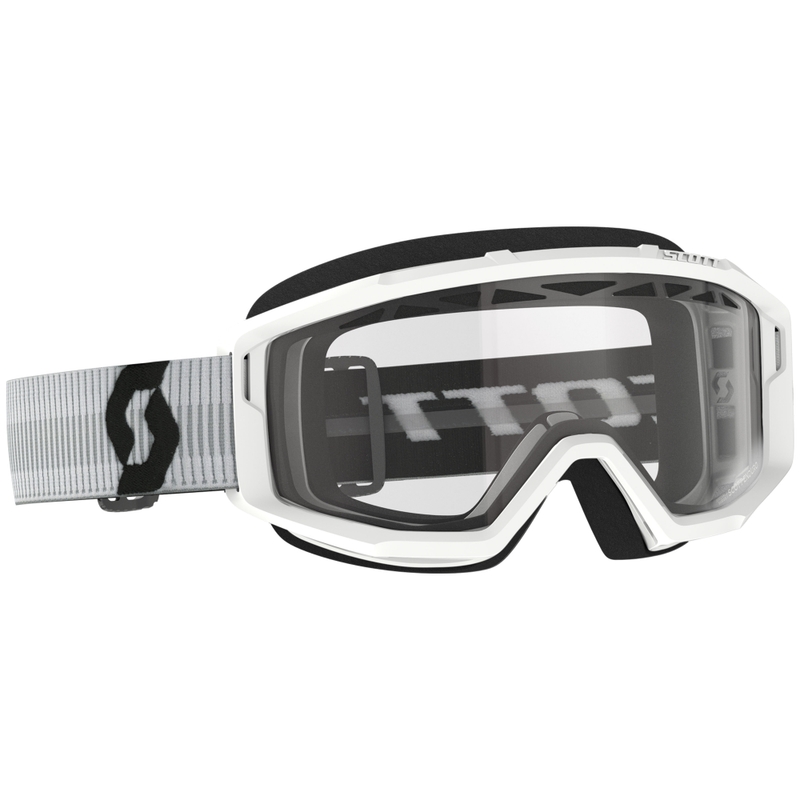 Gafas de motocross SCOTT Primal Enduro blancas con plexiglás transparente