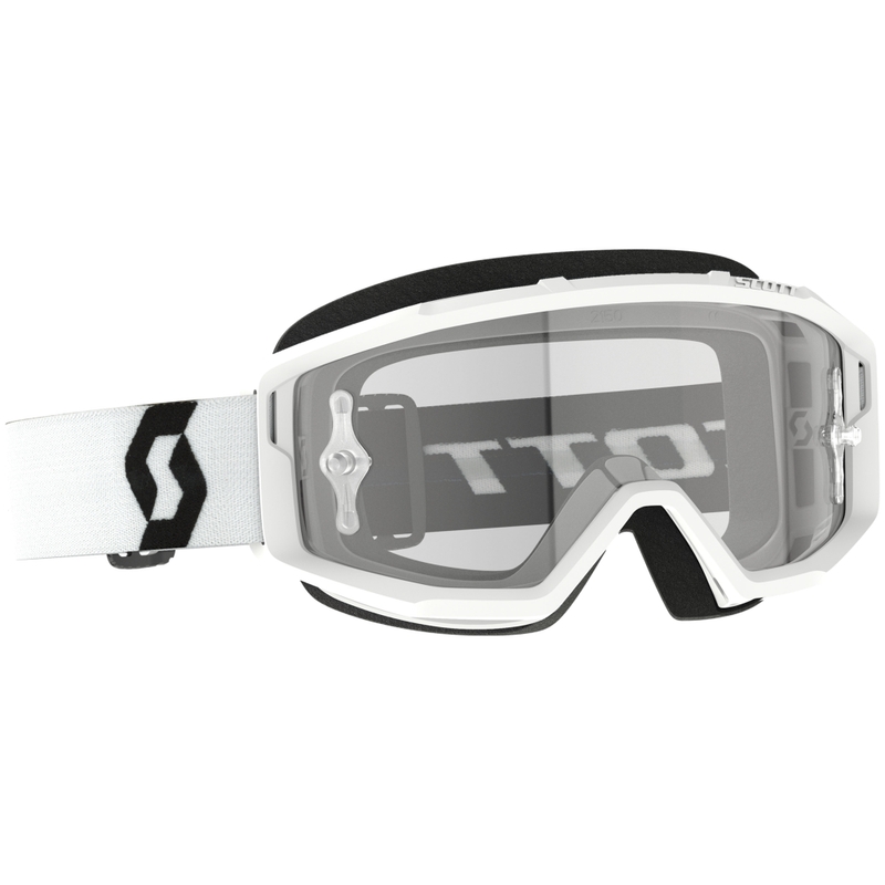 Gafas de motocross SCOTT Primal Clear blanco con plexiglás transparente