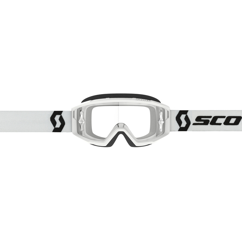 Gafas de motocross SCOTT Primal Clear blanco con plexiglás transparente