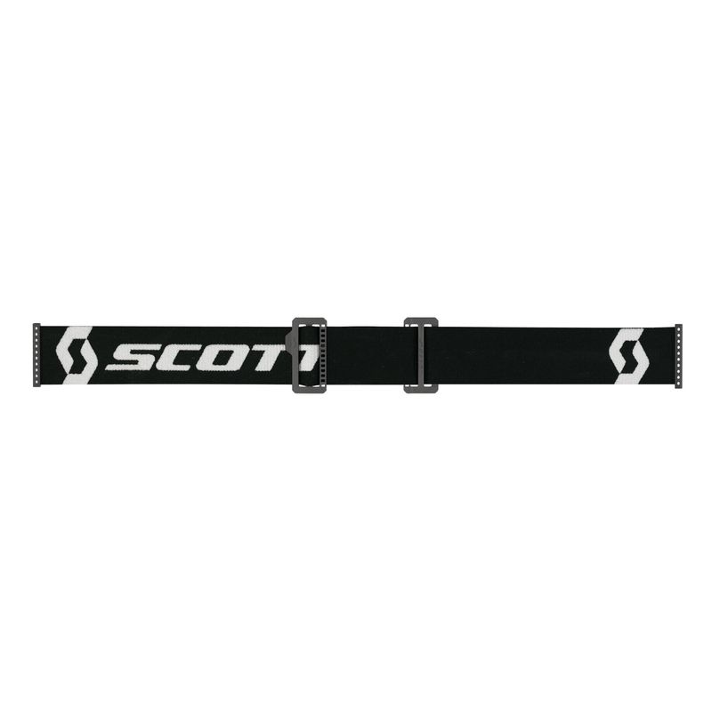 Gafas de motocross SCOTT Primal CH negro-blanco con plexiglás plateado cromado